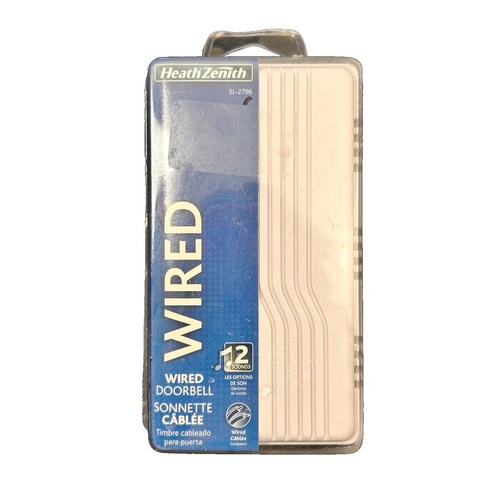 Heath Zenith Wired Doorbell Chime 12 Sounds Mechanical Tone Bar m